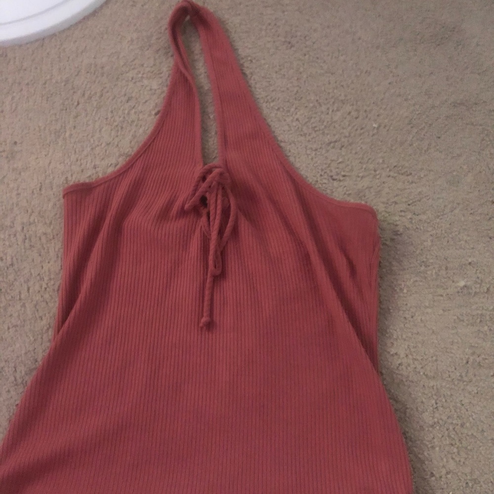Hot pink halter top